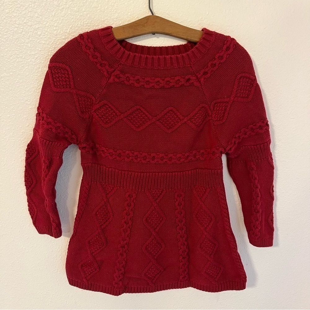Vintage Calvin Klein Cotton Cabled Raglan Sweater